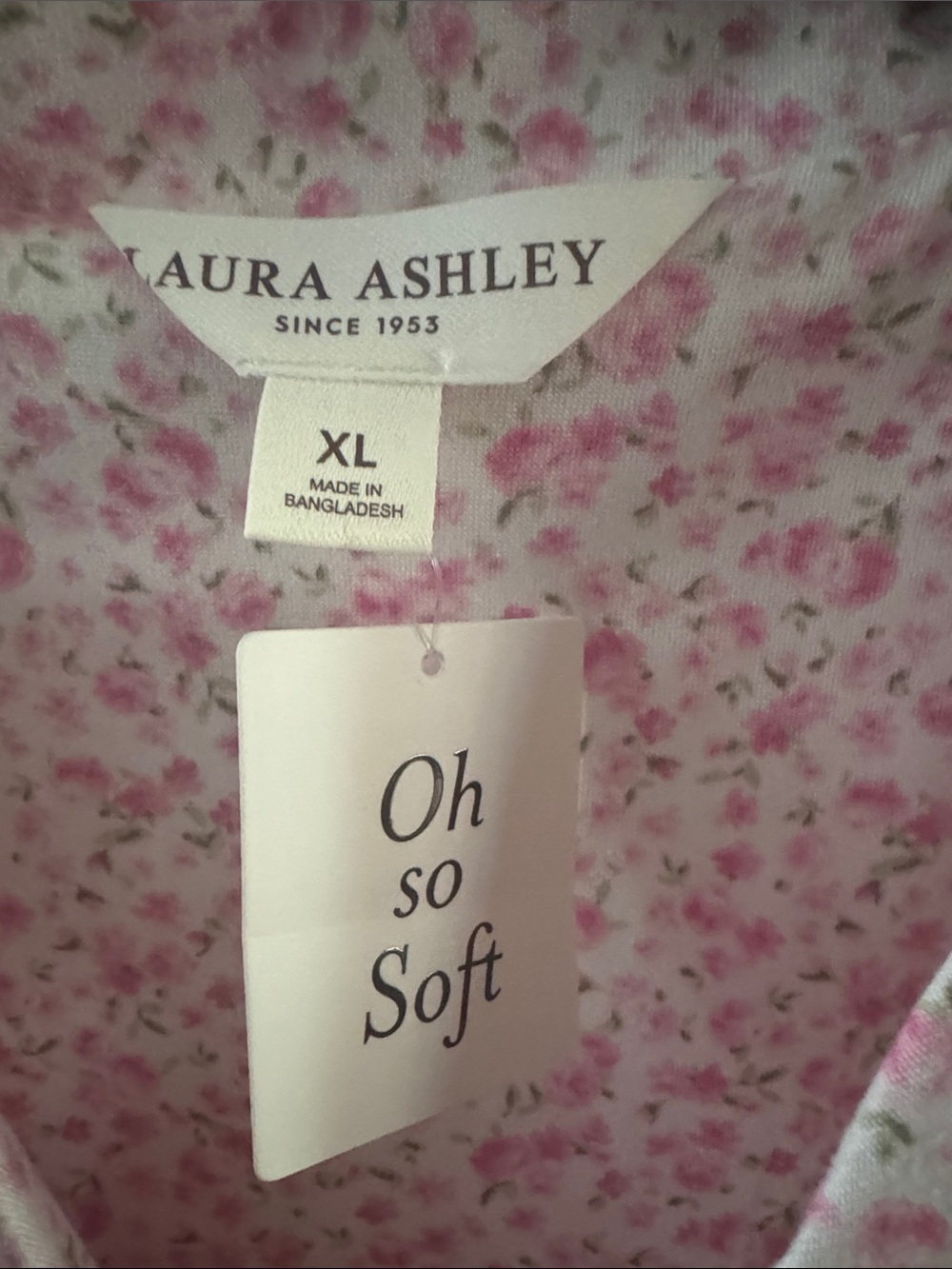 Laura Ashley Pink Floral Ruffle-Trim Pajama Set - Picture 2 of 5